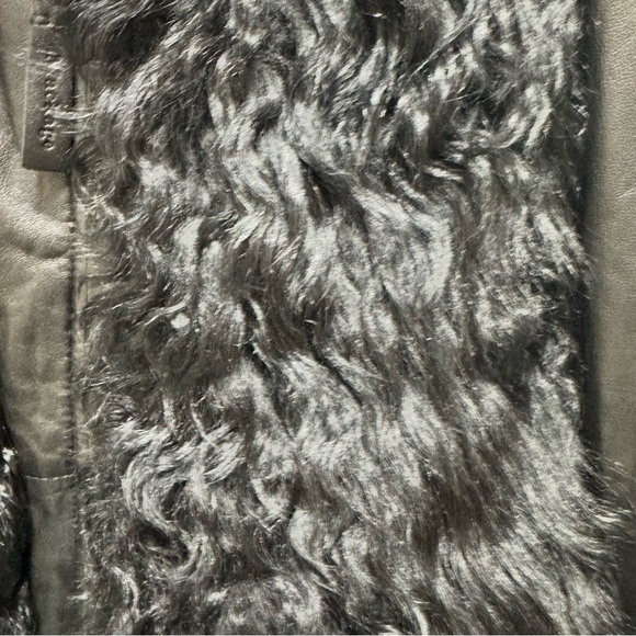 Mackage Mongolian Lamb Fur Leather Moto Jacket Size Small - Picture 5 of 16